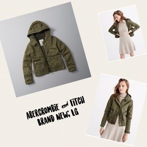 A & F Hooded Twill Jacket; BRAND NEW